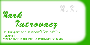 mark kutrovacz business card